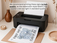 First Day Of First Grade Sign 1st Modern Grandmillennial Cute Whimsical Elegant School Sign Photo Prop Coquette Floral Watercolor PRINTABLE