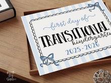 Coquette First Day Of TK Sign PRINTABLE Back To School Sign, Photo Prop, Instant Download, Cute Bow Whimsical Transitional Kindergarten Lace