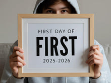 Bold First Day Of First Grade Sign PRINTABLE 1st Grade Minimalist Back To School Sign, Photo Prop Simple, Clean Classic Modern