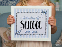 Coquette First Day Of School Sign PRINTABLE Back To School Sign, Photo Prop, Instant Download, Cute Bow, Whimsical, Elegant Sign, Lace