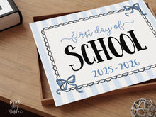 Coquette First Day Of School Sign PRINTABLE Back To School Sign, Photo Prop, Instant Download, Cute Bow, Whimsical, Elegant Sign, Lace