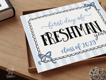 Coquette First Day Of Freshman Year Sign PRINTABLE Back To School Sign Photo Prop Instant Download Whimsical Lace Class Of 2029 9th Grade