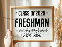 4 First Day Of Freshman Year Sign BUNDLE, High School Signs, Class Of 2029, 9th Grade Sign, PRINTABLE Photo Prop Modern