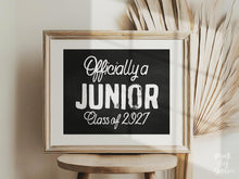 First Day Of Junior Year Sign Class Of 2027, Chalkboard 11th Grade Sign, PRINTABLE Officially A Junior, High School Sign Modern Rustic