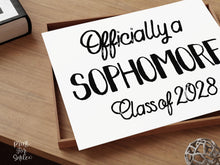 First Day Of Sophomore Year Sign PRINTABLE Class Of 2028, Officially A Sophomore, 10th Grade Sign, High School Sign, Modern