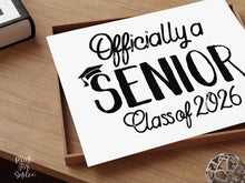 First Day Of Senior Year Sign PRINTABLE Class Of 2026, 12th Grade Sign, Officially A Senior, High School Sign, Modern