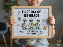 First Day Of First Grade Sign PRINTABLE, 1st Grade Funny Silly Goose, Back To School Sign, Photo Prop, Instant Download, 2025-2026