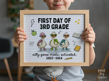 First Day Of Third Grade Sign PRINTABLE, Funny Silly Goose, 3rd Grade Back To School Sign, Photo Prop, Instant Download, 2025-2026