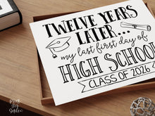 First Day Of Senior Year PRINTABLE Sign, Last First Day Of School Sign, 12th Grade Sign, 1st Day Photo Prop, Class Of 2026, Instant Download