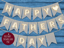 Printable Fathers Day Banner Happy PDF