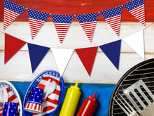 Patriotic Banner PRINTABLE Patriotic Bunting Red White And Blue - 3 Styles