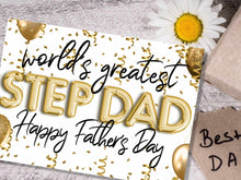 Fathers Day Card For Step Dad Stepdad Printable