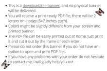 Printable Fathers Day Banner Happy PDF