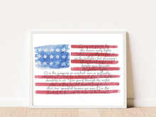 Star Spangled Banner Sign PRINTABLE 4th Of July Patriotic Wall Art