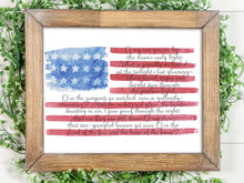 Star Spangled Banner Sign PRINTABLE 4th Of July Patriotic Wall Art