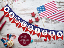 America Banner Printable Patriotic