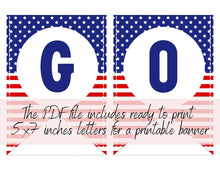 God Bless America Banner PRINTABLE Patriotic