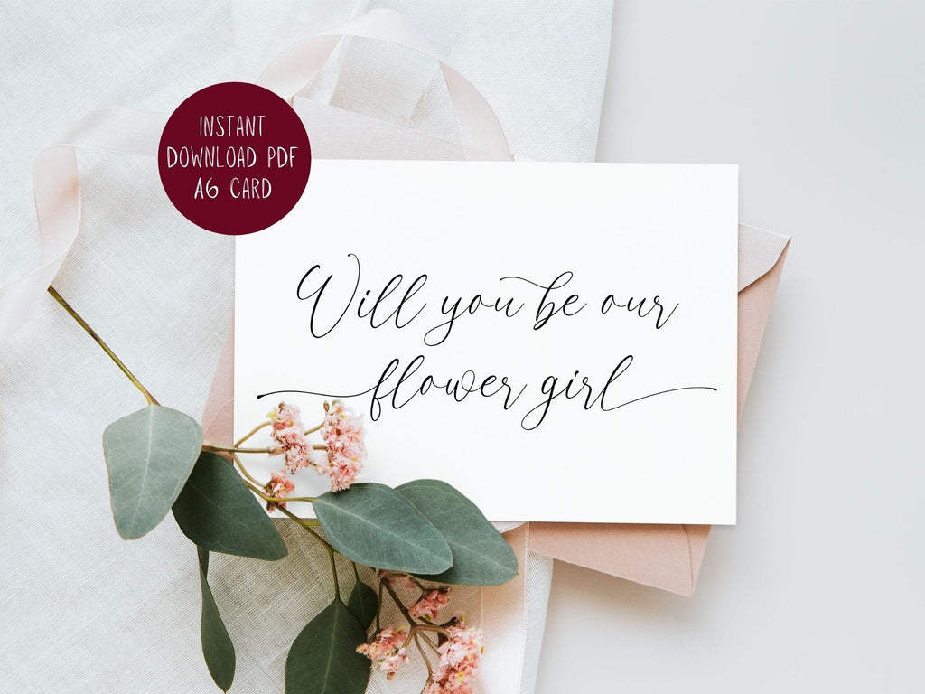 Will You Be Our Flower Girl Card PRINTABLE A6