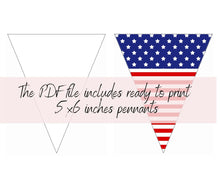 Patriotic Banner PRINTABLE Patriotic Bunting Red White And Blue - 3 Styles