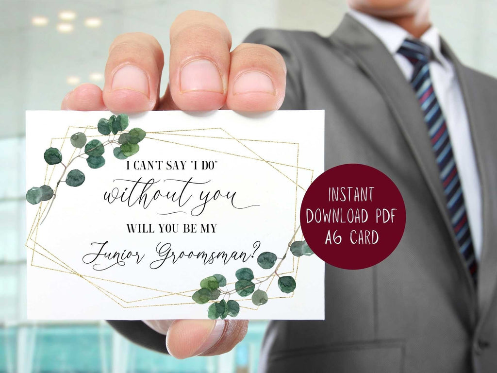 Will You Be My Junior Groomsman Card PRINTABLE, Junior Groomsman Propo