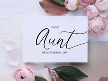 To My Aunt On My Wedding Day Card To My Auntie Card PRINTABLE - 2 Cards
