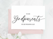 To My Godparents On My Wedding Day Card PRINTABLE