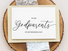 To My Godparents On My Wedding Day Card PRINTABLE