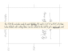 Will You Be Our Witness Card PRINTABLE A6