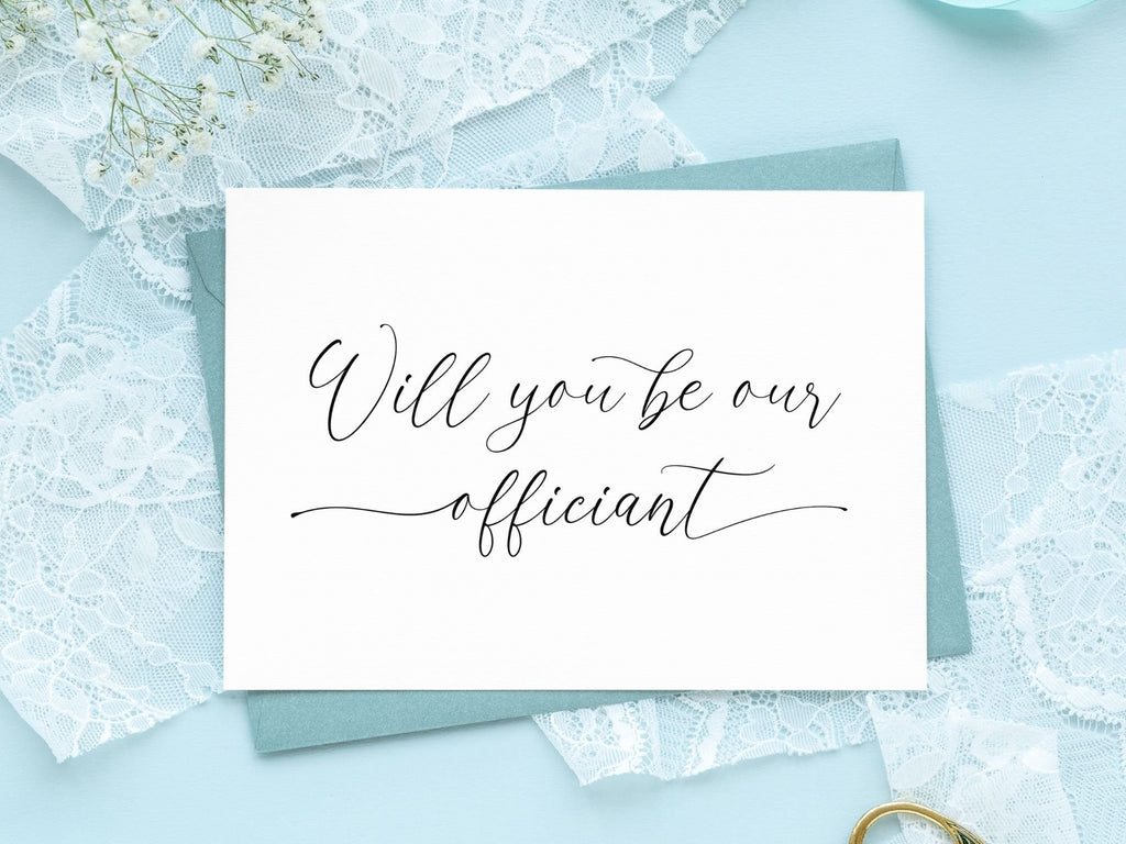 Will You Be Our Officiant Card Printable A6