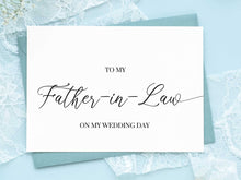 To My Father In Law On My Wedding Day Card PRINTABLE