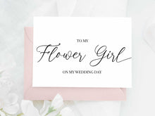To My Flower Girl On My Wedding Day Card PRINTABLE