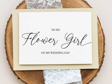 To My Flower Girl On My Wedding Day Card PRINTABLE