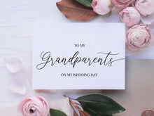 To My Grandparents On My Wedding Day Card PRINTABLE