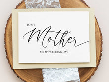 To My Mother On My Wedding Day Card PRINTABLE