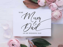 To My Mum And Dad On My Wedding Day Card PRINTABLE