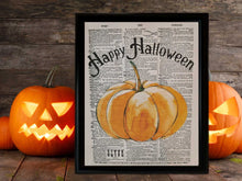 Happy Halloween Sign Wall Art Decor Pumpkin Print PRINTABLE
