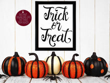 Trick Or Treat Sign PRINTABLE Halloween Print Wall Art Decor Poster
