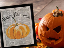 Happy Halloween Sign Wall Art Decor Pumpkin Print PRINTABLE