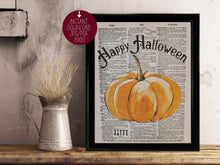Happy Halloween Sign Wall Art Decor Pumpkin Print PRINTABLE