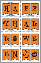 Printable Happy Halloween Banner