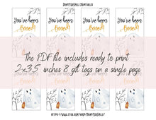 You've Been Booed Halloween Tags PRINTABLE