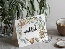 PRINTABLE Thanksgiving Cards Set Give Thanks Gratitude Blessed Happy