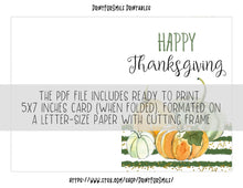 Happy Thanksgiving Card PRINTABLE