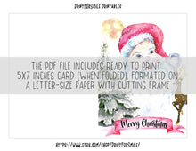 Santa Card PRINTABLE Christmas