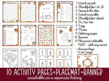 Thanksgiving Coloring Placemat PRINTABLE