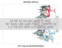 Snowman Christmas Card Printable Xmas