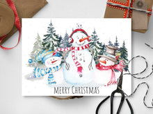 Snowman Christmas Card Printable Xmas