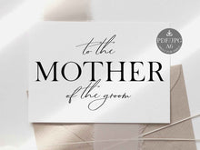 Wedding Card To Mother Of The Groom Card Wedding Day Card PRINTABLE