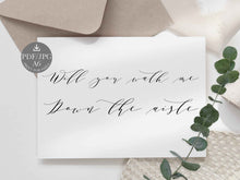 Will You Walk Me Down The Aisle Card Wedding PRINTABLE