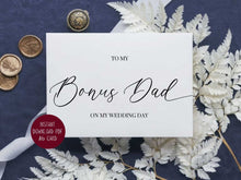 To My Bonus Dad On My Wedding Day Card PRINTABLE